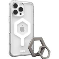 Urban Armor Gear Bundle Backcover Apple iPhone 16 Pro Max Ice, Transparant, Wit, Titaan MagSafe compatible