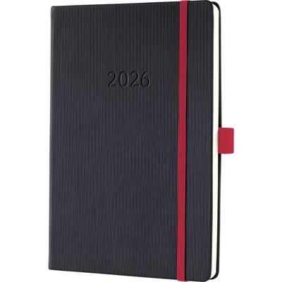 Sigel C2608 Weekkalender Conceptum 2026 Hardcover DIN A5 Zwart, Rood 1 stuk(s) Aantal paginas: 192