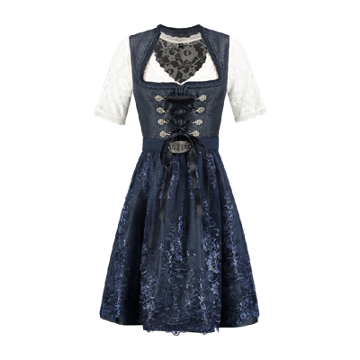Dirndl jurk met kanten schort