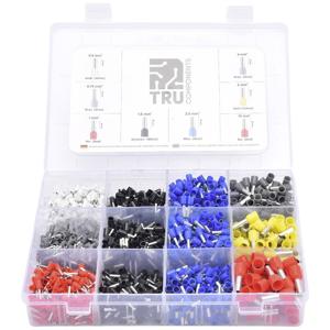 TRU COMPONENTS TC-12888372 Assortiment adereindhulzen 0.5 mm², 0.75 mm², 1 mm², 1.5 mm², 2.5 mm², 4 mm², 6 mm², 10 mm² Deels geïsoleerd 1800 stuk(s)