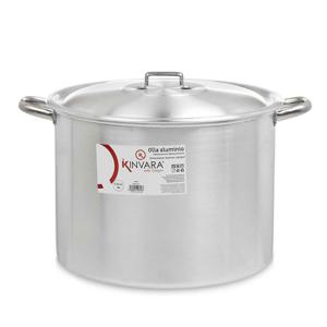 Kookpan/soeppan met deksel - Aluminium - 35 liter - alle warmtebronnen - D38 x H32 cm