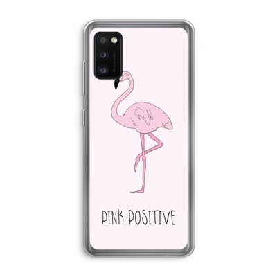 Pink positive: Samsung Galaxy A41 Transparant Hoesje