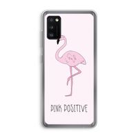 Pink positive: Samsung Galaxy A41 Transparant Hoesje