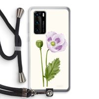 Purple poppy: Huawei P40 Transparant Hoesje met koord