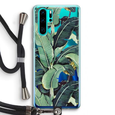 Bananenbladeren: Huawei P30 Pro Transparant Hoesje met koord
