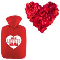 Moederdag cadeau kruik - incl rozenblaadjes - 2 liter - liefste mama Moederdag cadeau kruik - incl rozenblaadjes - 2 liter - liefste mama