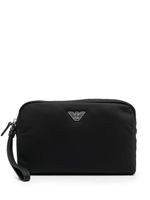 Emporio Armani trousse de toilette à plaque logo - Noir