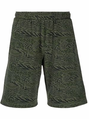 Kenzo short à imprimé animalier - Vert