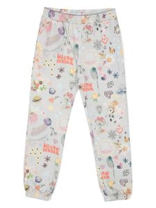 Stella McCartney Kids pantalon de jogging en coton à logo imprimé - Gris