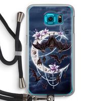 Vleermuizen Maan: Samsung Galaxy S6 Transparant Hoesje met koord