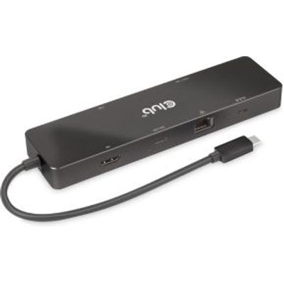CLUB3D USB3.2 Gen2 Type-C, 6-in-1 Dual Displays Portable Dock with USB Type-C Video 4K60Hz
