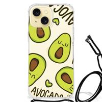 Apple iPhone 15 Stevig | Bumper Hoesje | Avocado Singing