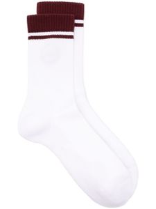 Sporty & Rich chaussettes à logo brodé - Blanc