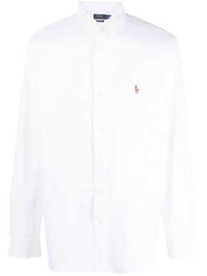 Polo Ralph Lauren chemise en coton à motif Polo Pony - Blanc