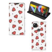 Google Pixel 4a | Hoesje met Magneet | Hearts