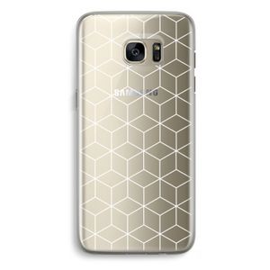 Zwart-witte kubussen: Samsung Galaxy S7 Edge Transparant Hoesje