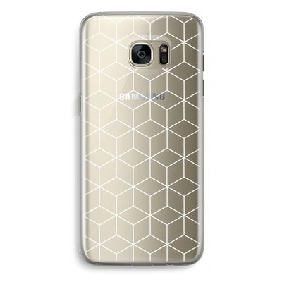 Zwart-witte kubussen: Samsung Galaxy S7 Edge Transparant Hoesje