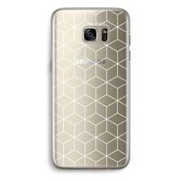 Zwart-witte kubussen: Samsung Galaxy S7 Edge Transparant Hoesje