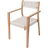 Set van 2 tuinstoelen - ARAWA - FSC acaciahout - Stapelbaar - Gevlochten touw - 57 x 59 x 85 cm