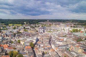 Karo-art Schilderij - Arnhem vanuit de lucht, Multikleur , 3 maten , print op canvas, premium print