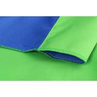 StudioKing Achtergronddoek 2,7x5 m Blauw/Groen
