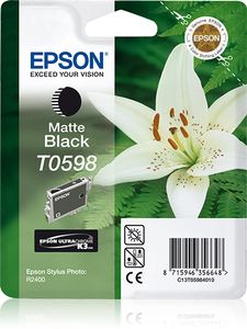 Epson Lily inktpatroon Matte Black T0598 Ultra Chrome K3