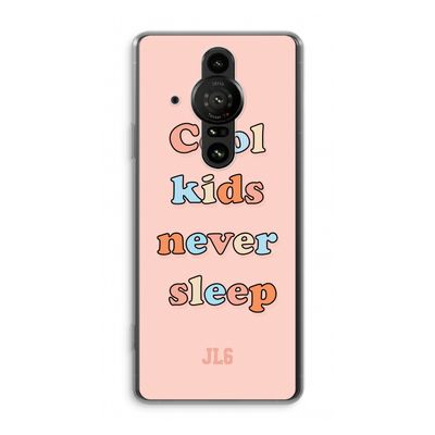 Cool Kids Never Sleep: Sony Xperia Pro-I Transparant Hoesje