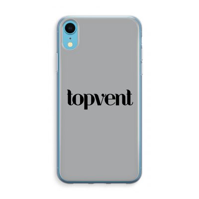 Topvent Grijs Zwart: iPhone XR Transparant Hoesje