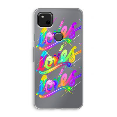 Loves: Google Pixel 4a Transparant Hoesje