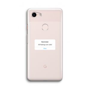 Reminder: Google Pixel 3 Transparant Hoesje