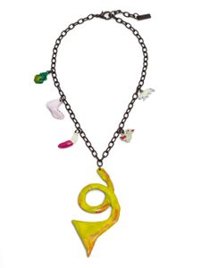 Marni collier en chaîne à détails de perles - Argent