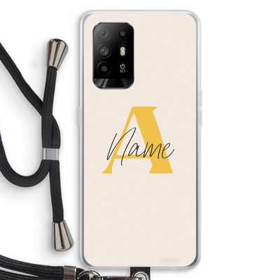 Amber Script: Oppo A95 5G Transparant Hoesje met koord