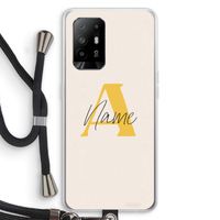 Amber Script: Oppo A95 5G Transparant Hoesje met koord