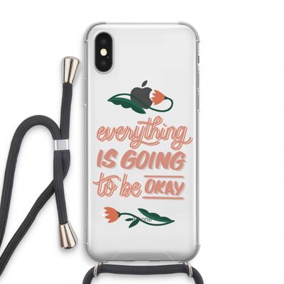 Optimistic flower girl: iPhone X Transparant Hoesje met koord