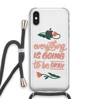 Optimistic flower girl: iPhone X Transparant Hoesje met koord