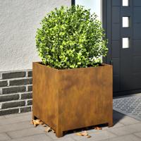 VidaXL Plantenbak 50x50x50 cm weervast staal