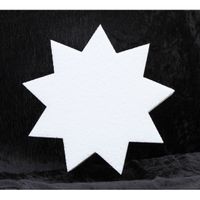 1x Piepschuim 9-punts ster vormen 40 x 5 cm hobby/knutselmateriaal   -