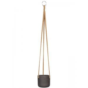 Rough Eco-line hangende bloempot XXS 11x10 cm Charlie zwart