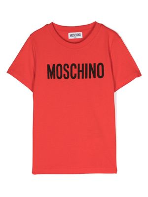 Moschino Kids t-shirt à logo imprimé - Rouge