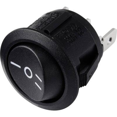 TRU COMPONENTS 700207 Wipschakelaar R13-112D B/B PR.I-O-II 250 V/AC 6 A 1x aan/uit/aan Continu/0/continu 1 stuk(s)
