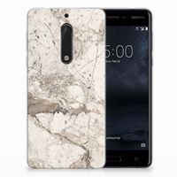 Nokia 5 TPU Siliconen Hoesje Marmer Beige