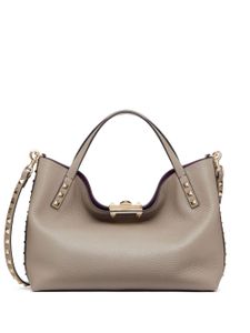 Valentino Garavani petit sac cabas Rockstud - Gris