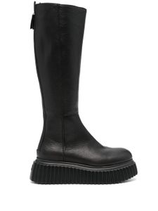 AGL bottes Milagros en cuir - Noir