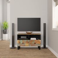 Tv-meubel 70x33x46cm massief teruggewonnen hout