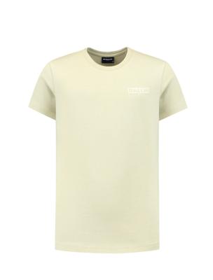 Ballin Zomer t-shirt jongens - zand - Flocked logo frame
