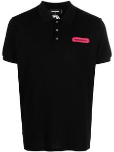 DSQUARED2 polo à logo poitrine - Noir