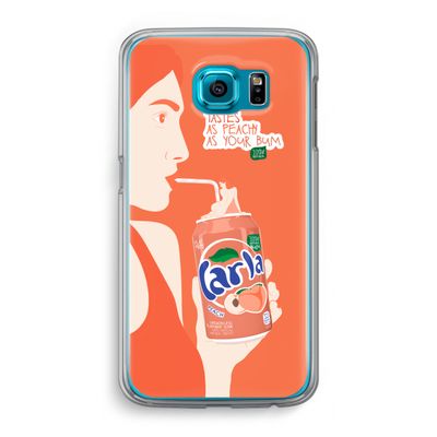 Peach please!: Samsung Galaxy S6 Transparant Hoesje