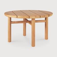 Ethnicraft Ronde Outdoor Bijzettafel 'Quatro' Teakhout, 59cm, kleur Naturel