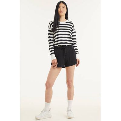 ONLY straight fit short ONLPOPTRASH zwart