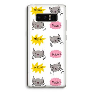 Meow: Samsung Galaxy Note 8 Transparant Hoesje